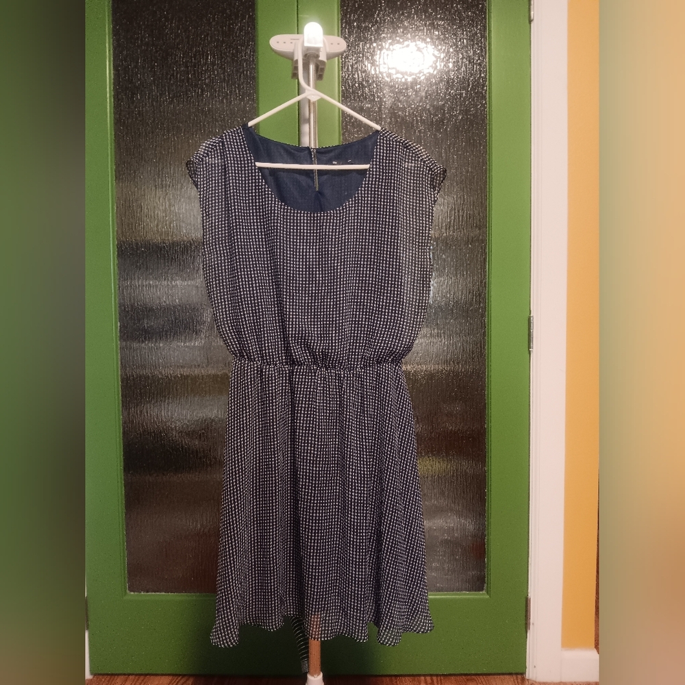GAP Navy and White Women's Dress